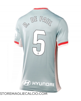 Atletico Madrid Rodrigo De Paul #5 Maglia Gara Trasferta Repliche 2024-25 Donna